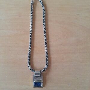 Sterlng Silver Lapis necklace.